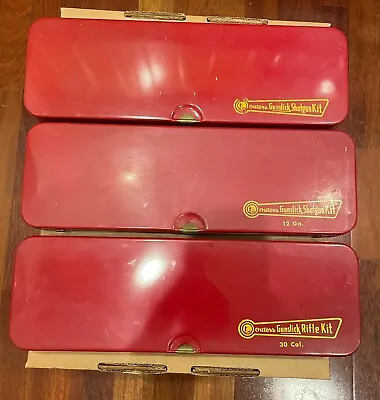 3-Outers Gunslick Tin Rifle/ Shotgun Cleaning Kits (1) #477 And (2) #478 VINTAGE • $9.99