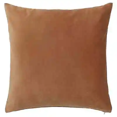 £7.99 • Buy IKEA Sanela Cushion Cover 50 X 50 Cm 805.164.48 Brown Yellow Velvet NEW