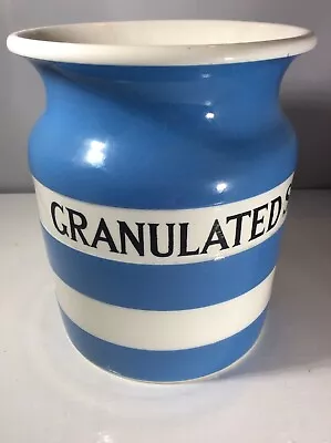 Cornish Ware  Granulated Sugar  Jar Made By T G Green - Approx 16cm High • £15