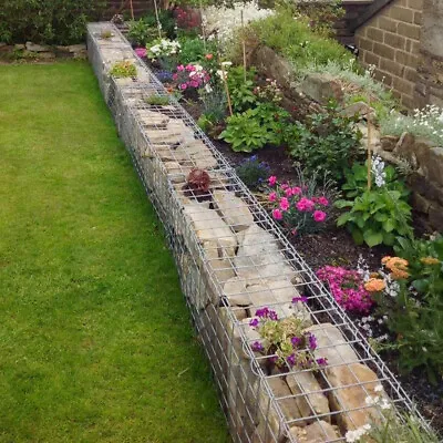 Outdoor Garden Gabion Stone Basket Wall Basket Erosion Control Landscaping UK • £26.99