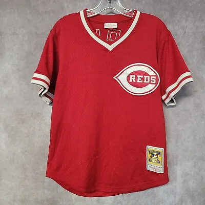 Mitchell & Ness 1990 MLB Cincinnati Reds Barry Larkin 11 Throwback Jersey 40 M • $44.99