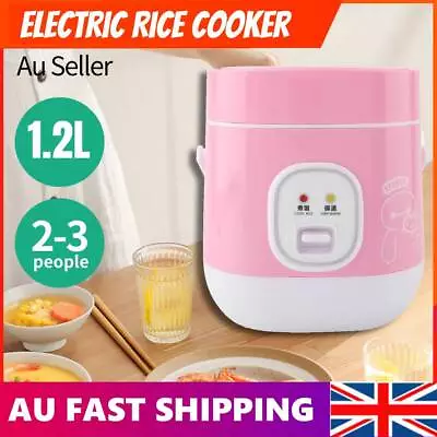 1.2L Mini Rice Cooker Travel Small Non-stick Pot For Cooking Soup Rice Stews • $31.89