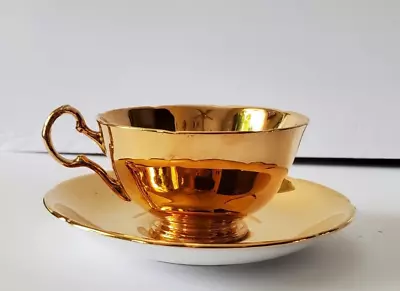 Vintage Royal Winton English Tea Cup & Saucer Gold Gilt Teacup  • $18.25