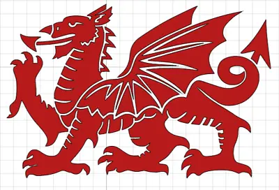 Welsh Dragon Vinyl Decal Sticker For Car/Window/Wall • £3.49