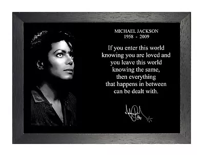 Michael Jackson Inspiration Quote Autograph Copy Motivation Poster Love Picture • £7.99