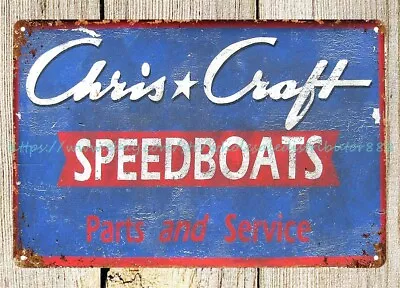 Room Den  Wall Art Chris Craft Boats Metal Tin Sign • £18.03