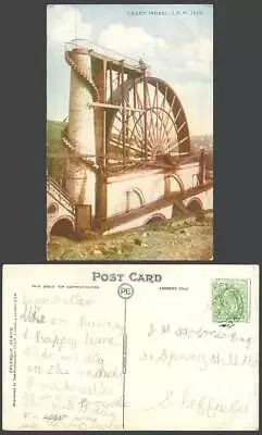 Isle Of Man 1910 Old Colour Postcard GREAT LAXEY WHEEL Lady Isabella Photochrom • £2.99