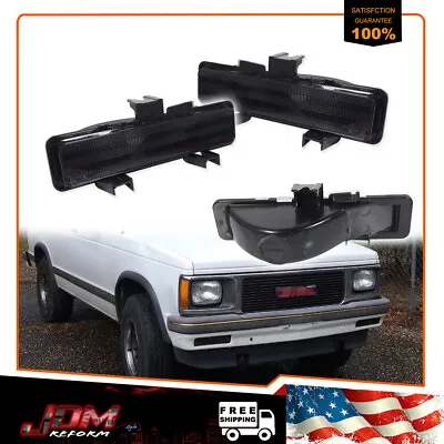 For 83-93 Chevry S-10 / 82-90 GMC S-15 Smoked Front Bumper Parking Signal Lights • $34.99