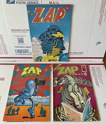 Lot Of 3 Vintage ZAP Comix Books No. 4 6 And 7 • $24.99