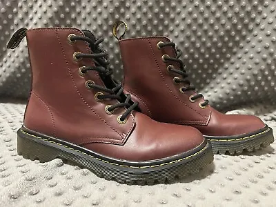 Dr. Doc Martens Luana Women’s 7 Air Wair Maroon Ox Blood Lace Up Leather Boots • $46.99