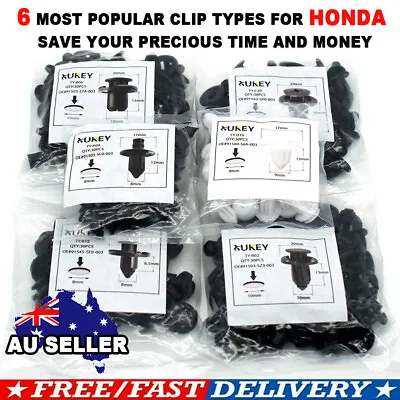 180X  For HONDA CIVIC ACCORD Trim Panel Clips Bumper Fender Fastener Push Rivets • $20.49