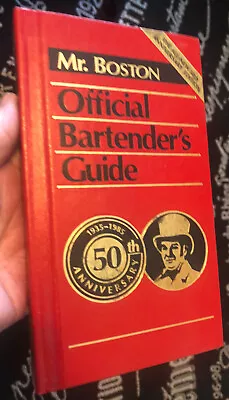 Vtg 1984 Mr BOSTON Official Bartenders Guide 50th Anniversary Edition BOOK A • $13.95