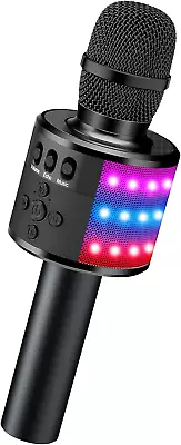 Bluetooth Wireless Karaoke Microphone With LED Lights4-In-1 Portable Handheld M • $36.88