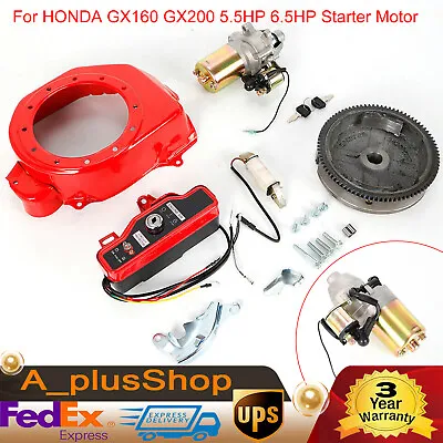 Electric Start Kit For HONDA GX160 GX200 5.5HP 6.5HP Starter Motor W/ Solenoid • $72