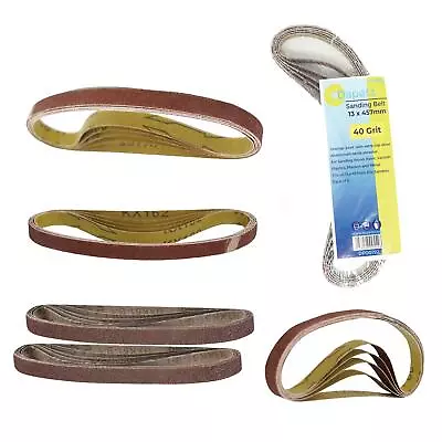 Sanding Belts Highest Quality Power File Sander Belt 40-120 Grits 13x457mm  • £6.93