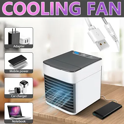 Mini Portable USB Air Conditioner Air Cooler LED Personal Desk Cooling Fan AU • $33.99