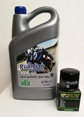 Rock Oil Guardian And Hiflo Oil Filter Kit - Triumph 600 Speed Four 2005-2006 • $76.76