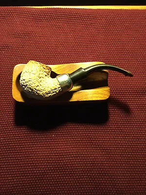 Peterson Block Meerschaum Rustic Estate Pipe W/P-lip Vulcanite Stem RARE! • $124.34