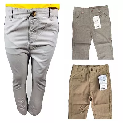 £2.99 • Buy Boys Kids Lcwaikiki 100% Cotton Colour Trousers Pants Toddler Summer Baby 6M- 4Y