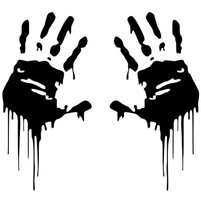 2Pcs Horror Handprint Decal Car Side Body Graphics Vinyl Decoration Stickers DIY • $11.60