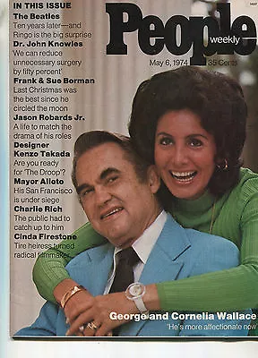PEOPLE MAGAZINE May 61974 George And Cornelia Wallace Beatles Charlie Rich    • $24.95
