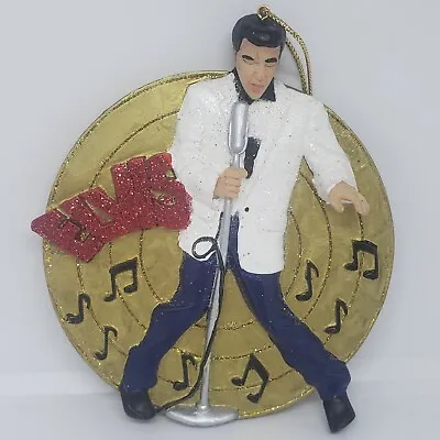 Elvis Presley Christmas Ornament 2002 Kurt S. Adler 3D Collectible Record Design • $19.97