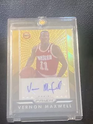 2015-16 Panini Prizm Vernon Maxwell Gold Prizm Auto Autograph Ssp# 8/10 Rockets • $49.99