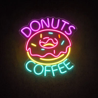 $88.90 • Buy Custom Neon Sign Custom Dessert Sing Donut LED Sign Business Logo Wall LED Light
