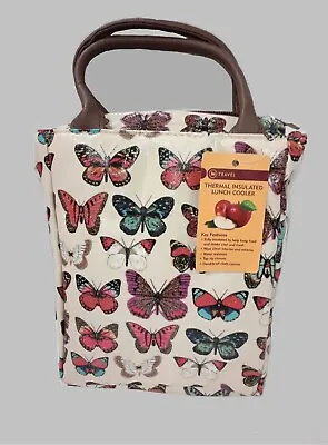 THERMAL INSULATED LUNCH COOLER BAG BUTTERFLY PRINT ...(ref(E) • £4.99