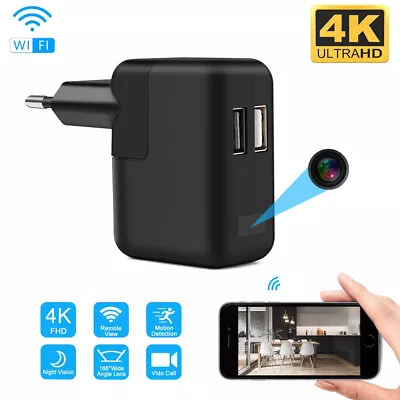 HD 1080P WIFI Micro Camera USB Wall Charger Night Vision Motion Detection Recode • $14.99