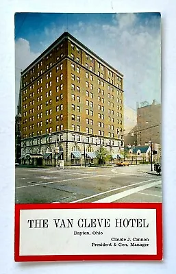 1960s Dayton Ohio The Van Cleve Hotel Vintage Postcard 5th Ave Wagon Wheel Bar • $8.50