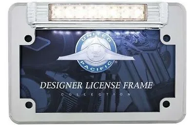 LED Motorcycle Chrome License Plate Frame Deluxe Vintage Design • $12.99