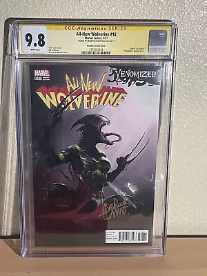All-New Wolverine 18 Venomized Variant CGC 9.8 Signed Mattina • £79.32