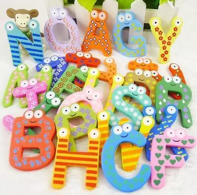 $3.24 • Buy Baby Toys 26pcs Letters Kids Wooden Alphabet Fridge Magnet Child Educational 
