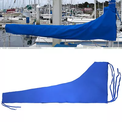 420D 9-13ft  Sail Cover - Mainsail Boom Cover Waterproof Fabric Blue Boat • $29.44