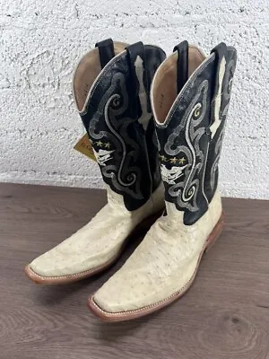 El General Ostrich Cowboy Western Boots Size 9 Long Toe (wcp017836) • $59.99