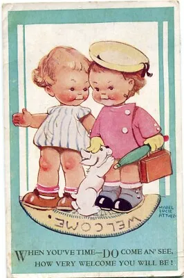 Mabel Lucie Attwell - When You've Time Do Come An See - Artist Drawn Postcard • £1.50