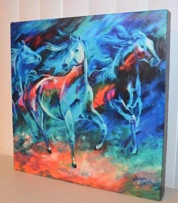 Marcia Baldwin Equus Moonlight Run 15x15 Canvas Wall Art #23580 • $19.75