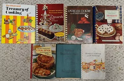 7 Spiral Bound Vintage Cook Books Treasury Cooking Watkins Magic Chef Grange • $33.99