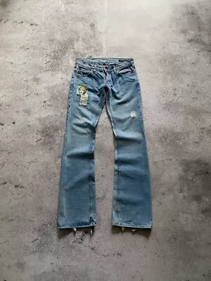 Archival Andy Warhol Factory X Levis Marilyn Monroe Distressed Flared Jeans • $300