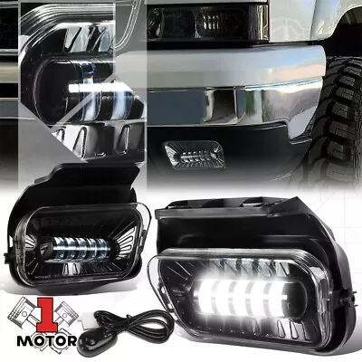 Clear LED Projector Front Fog Light Lamps+Switch For 03-07 Silverado/Avalanche • $81.88