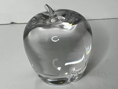 $32.98 • Buy Val Saint Lambert Crystal Clear Apple Art Glass Paperweight Signed