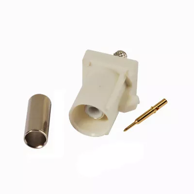 Fakra B White Crimp Plug Male Connector For RG316 RG174 • $2.08