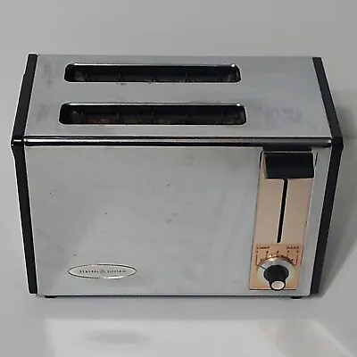 Vintage GE Toaster 2-Slice General Electric Model AITI42 Chrome 1000 W Tested • $39.99