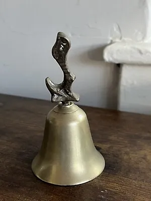 Vintage Brass Bell Handcrafted La Eco Etched Dragon Handle • $20