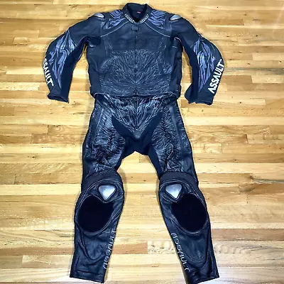 Assualt 2 Piece Leather Suit Motorcycle Superbike Men Jacket 42 / Pants 34 BLADE • $199.95