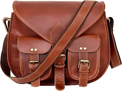 13 Inch Vintage Crossbody Bags Vintage Leather Satchel For Women Leather Purse • $58.75