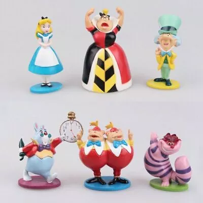 Alice In Wonderland Cake Topper Toys Figures Kids Birthday Cake Decoration • £13.99