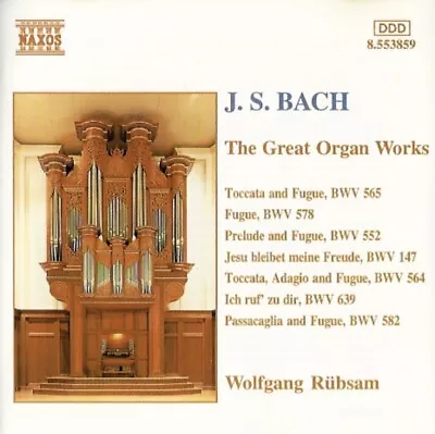 J. S. BACH CD Album ‘The Great Organ Works’ 8.553859 • £1.69