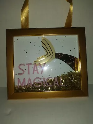 Stay Magical Mermaid Art Wall Decoration Gold Glitter Motion Kids Teen  • $9.95